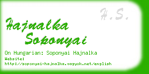 hajnalka soponyai business card